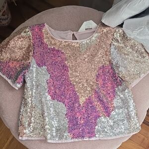 H&M Sequin Kids Top - Pink, Silver, Gold